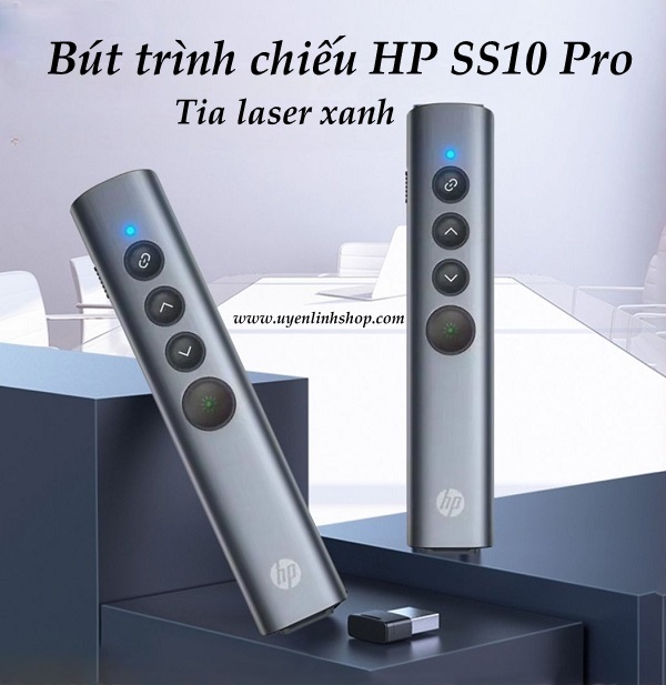 Bút trình chiếu HP SS10 Pro - Tia laser xanh
