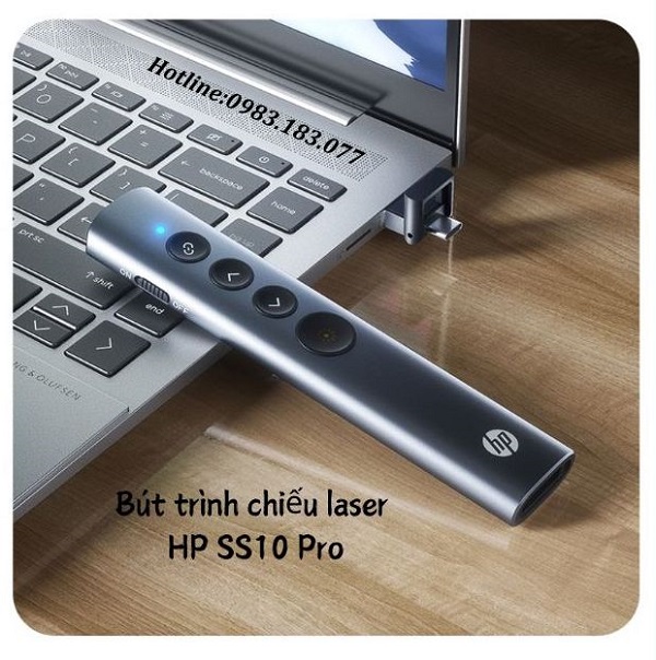 Bút trình chiếu HP SS10 Pro - Tia laser xanh