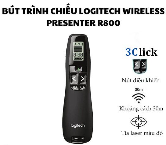 Bút trình chiếu Logitech R800 - Tia laser đỏ