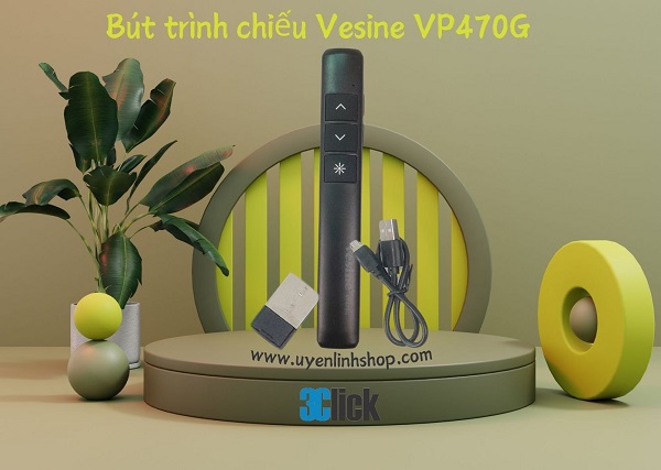 Bút trình chiếu Vesine VP470G - Tia laser xanh