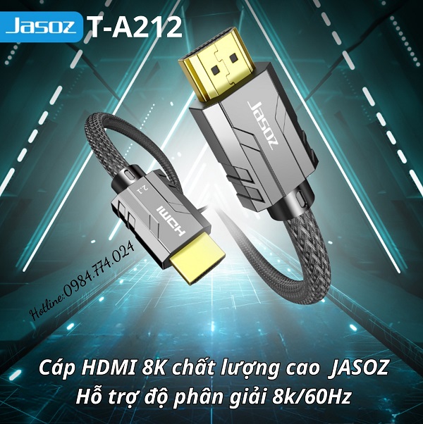 Cáp HDMI 2m 8K Jasoz T-A212