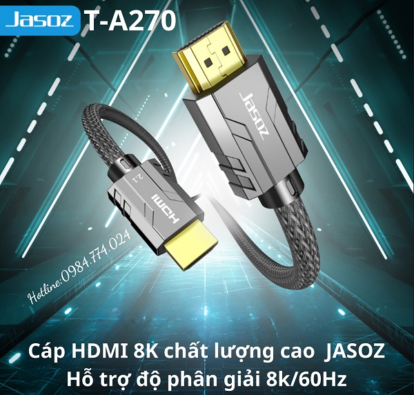Cáp HDMI 1.5m 8K Jasoz T-A270