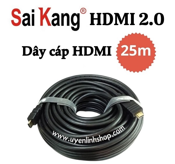 Dây cáp HDMI 2.0 Saikang 25m