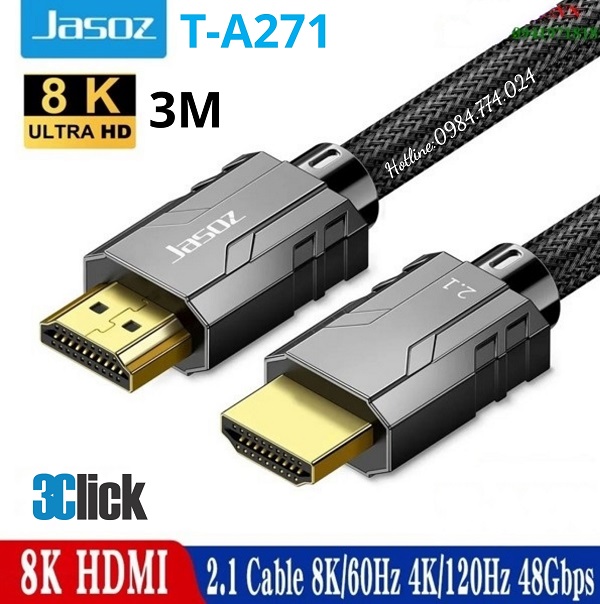 Cáp HDMI 2m 8K Jasoz T-A271