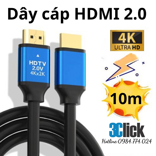 Dây cáp HDMI 2.0 dài 10m