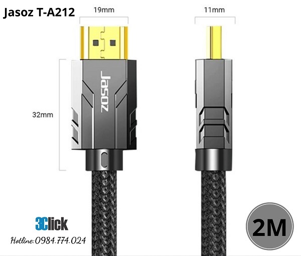 Cáp HDMI 2m 8K Jasoz T-A212