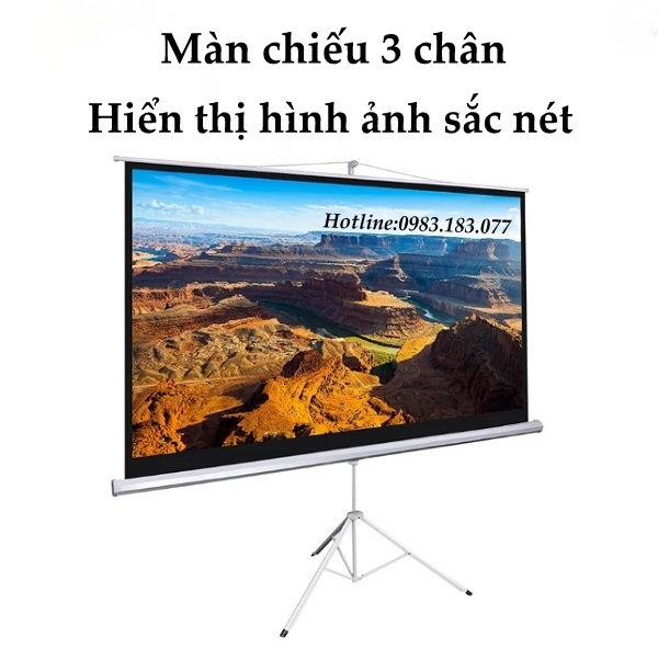 Màn chiếu 3 chân 50 inch (1m25x1m25)