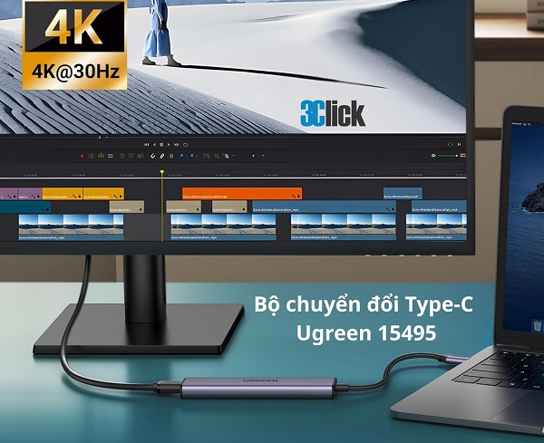 Hub chuyển đổi Type-C Ugreen 15495