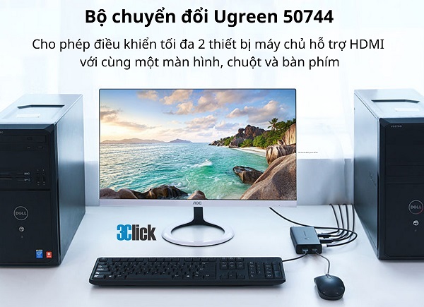 Bộ chuyển đổi 2 máy tính dùng 1 màn hình HDMI
