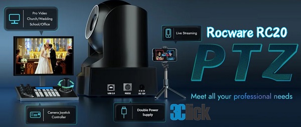 Camera họp trực tuyến Rocware RC20