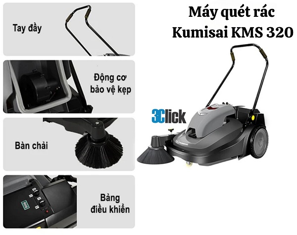 Máy quét rác đẩy tay Kumisai KMS 320