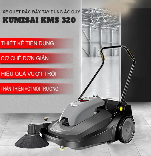 Máy quét rác đẩy tay Kumisai KMS 320