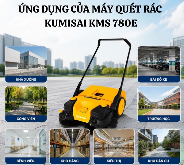 Máy quét rác đẩy tay Kumisai KMS 780E