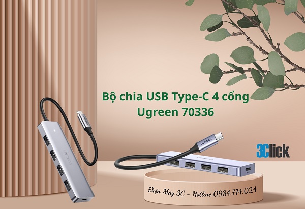 Bộ chia USB Type-C 4 cổng Ugreen 70336