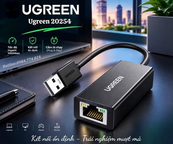 Cáp Chuyển Đổi USB Sang Lan Ugreen 20254