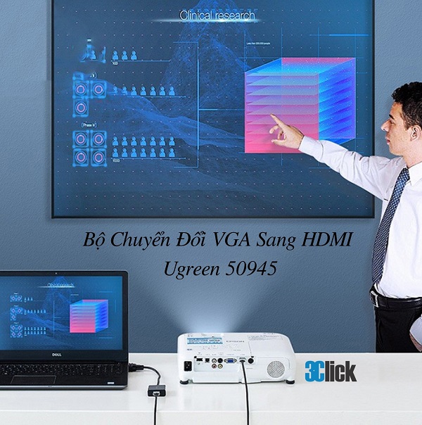 Cáp Chuyển VGA Sang HDMI Ugreen 50945