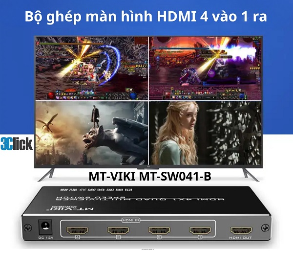 Bộ gộp tín hiệu HDMI MT-VIKI MT-SW041-B