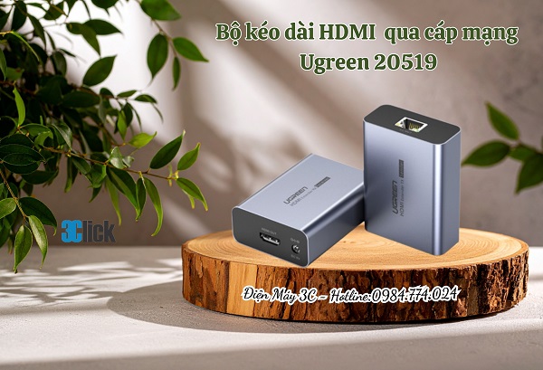 Bộ kéo dài HDMI qua cáp mạng Ugreen 20519