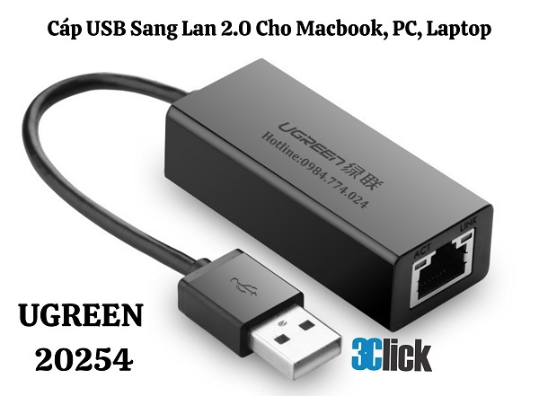 Cáp Chuyển Đổi USB Sang Lan Ugreen 20254