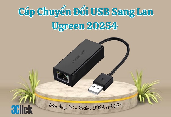 Cáp Chuyển Đổi USB Sang Lan Ugreen 20254
