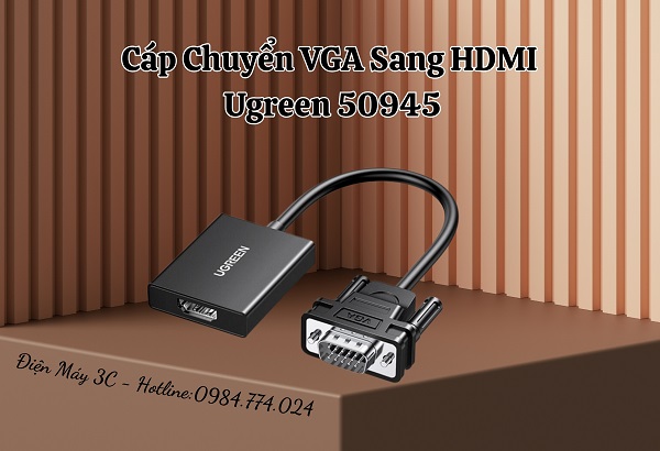 Cáp Chuyển VGA Sang HDMI Ugreen 50945