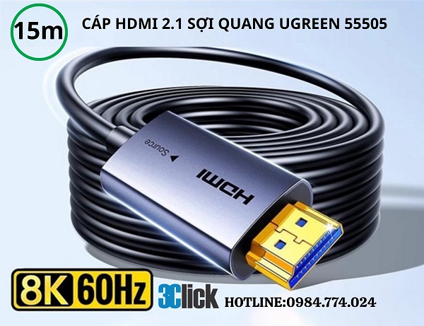 Cáp HDMI 2.1 dài 15m Ugreen 55505