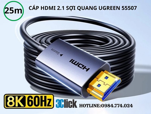 Cáp HDMI 2.1 dài 25m Ugreen 55507