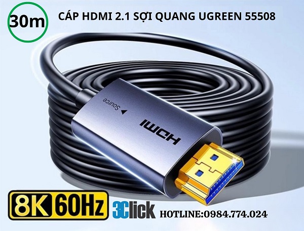 Cáp HDMI 2.1 dài 30m Ugreen 55508