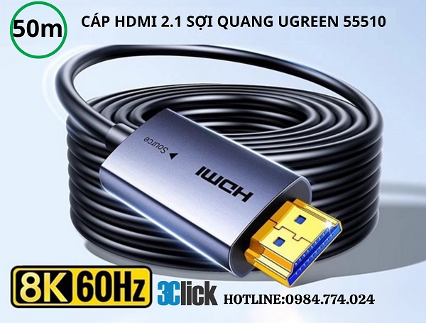 Cáp HDMI 2.1 dài 50m Ugreen 55510