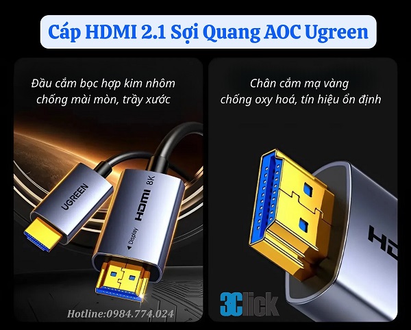 Cáp HDMI 2.1 dài 20m Ugreen 55506