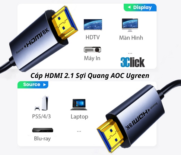 Cáp HDMI 2.1 dài 10m Ugreen 55504