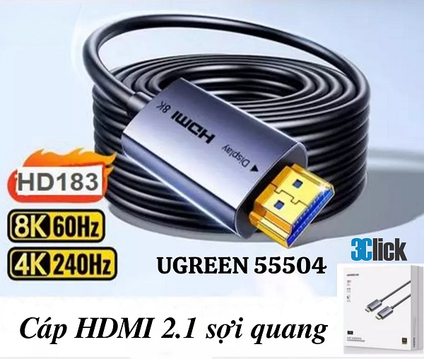 Cáp HDMI 2.1 dài 10m Ugreen 55504