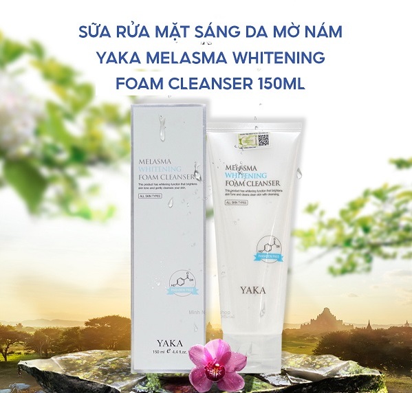 Sữa rửa mặt Yaka Melasma Whitening Foam Cleanser